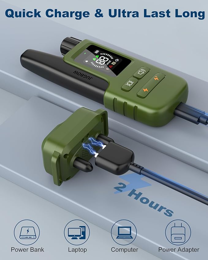 Jugbow Dog Shock Collar 3300FT Dog IPX7 Waterproof 4 Training