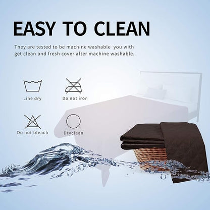 Easy-Going 100% Waterproof Dog Bed Cover, Non-Slip Pet Blanket for Furniture, Washable Couch Cover, Repleasement Sofa Cover (86x82 in,Chocolate)