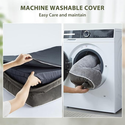 BFPETHOME Orthopedic Dog Beds for Large Dogs-Waterproof Sofa Dog Bed with Removable Washable Cover