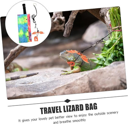 Beaupretty 1 Set Bag Bearded Dragon Outdoor Carrier Adjustable Strap Reptile Carrier Pet Sling Travel Carry on Bag Toy Tank Outdoor Reptile Carrier Travel Bag Portable