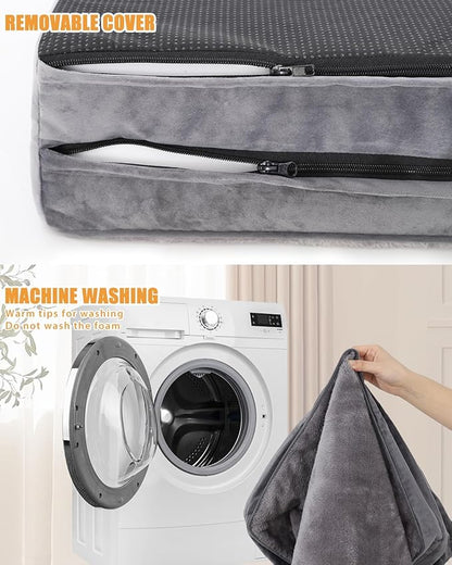 Orthopedic Dog Bed Medium Size Dog Waterproof Dog Beds with Sides Non-Slip Bottom Dog Couch Bed with Washable Removable Cover 36x27inch