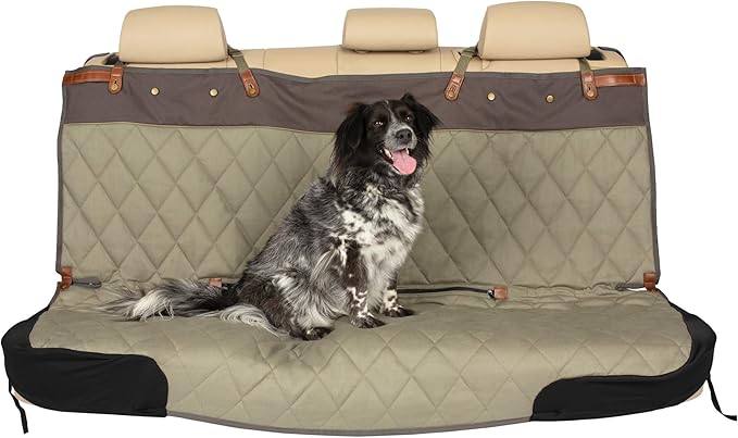 PetSafe Happy Ride Quilted Bench Seat Cover – Waterproof and Durable – Machine Washable – Fits Most Cars