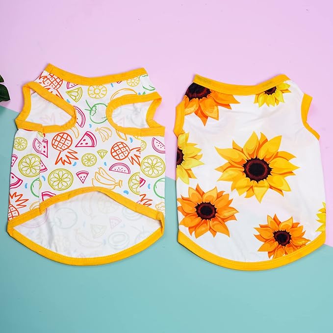 Dxhycc 5 Pieces Dog Shirts Pet Printed Puppy