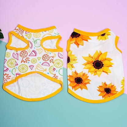 Dxhycc 5 Pieces Dog Shirts Pet Printed Puppy