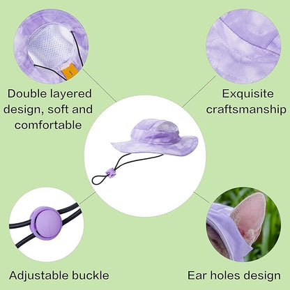 Pet hat with Ear Holes Sunscreen Baseball Cap Suitable for Small and Medium-Sized Dogs Outdoor Climbing hat in Summer Pet Products (Large