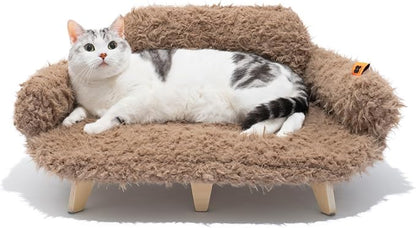 MEWOOFUN Removable Washable Cover Cat Bed 26"x18.3"x8.5" Elevated