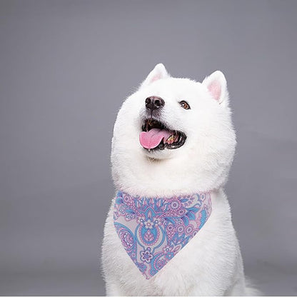Paisley Dog Bandanas for Large Dogs Breed 33 7PCS