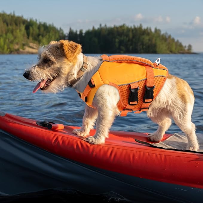 ASENKU Dog Life Jacket with Rescue Handle