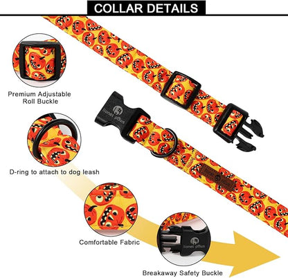 Lionet Paws Yellow Dogs Collar Halloween 8-12 inches