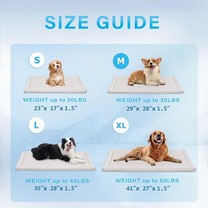 Breathable Dog Cooling Pad Kennels(23" Lx17 Wx1.5 T)