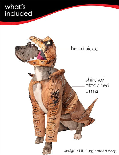 Rubies Jurassic World T-Rex Big Dogs Fun and Cute Pet Costume for Themed Party and Halloween, 2X-Large