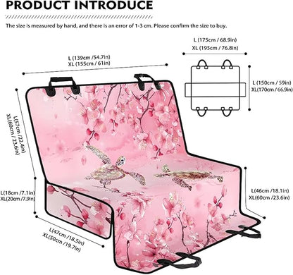 AFPANQZ Cherry Blossom Seaturtle Dog Cat Seat Cover