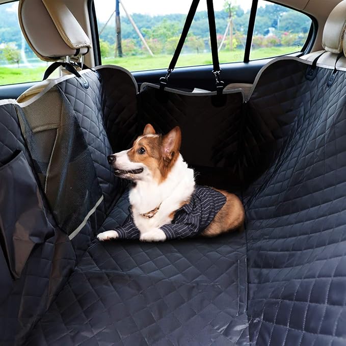 Dog Car Seat Cover for Back Seat 100% Waterproof 600D Oxford