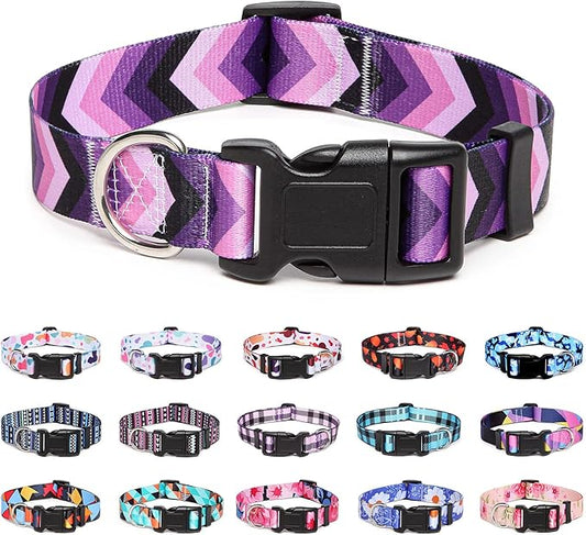 Adjustable Dog Collar with Patterns