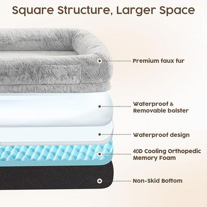 Human Dog Bed for Adult 320 GSM 40D Orthopedic