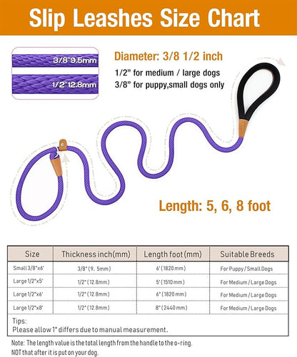 lynxking Dog Leash Slip Lead 5 6 8