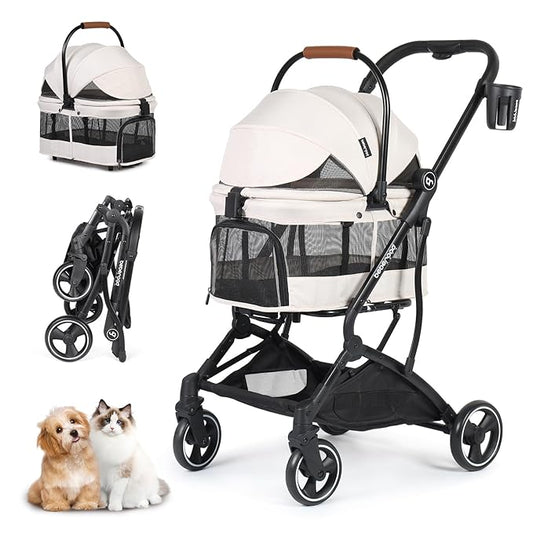 T3 Pet Stroller 3 in 1 Dog Cat Stroller for Small Medium Dogs Cats