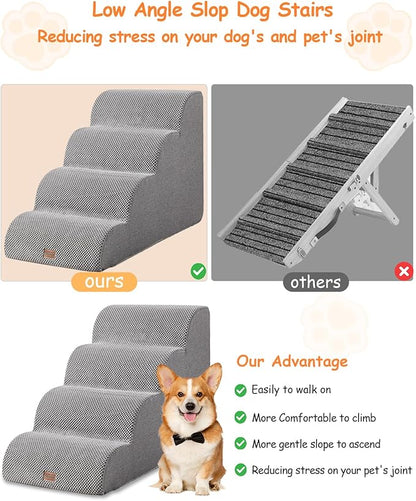 Dog Stairs for Small Dogs 4 Steps