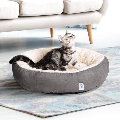 Love's cabin Round Donut Cat and Dog Cushion Bed 20in Bed