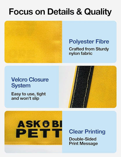 Yellow Service Dog Do Not Distract Dog Leash Sleeve