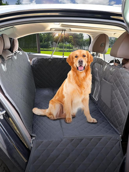 Dog Car Seat Cover for Back Seat Dog Hammock for Car Dog Car Seat Cover Hard Bottom Holds 110lbs