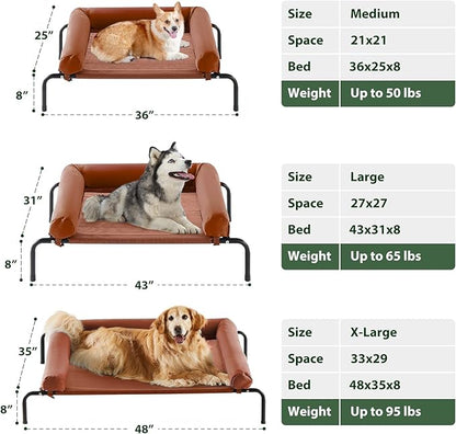 RRPETHOME Large Elevated Cooling Dog Bed