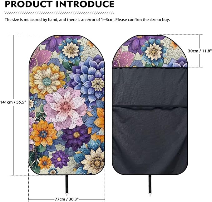 Yewattles Mandala Flowers Summer Beach Waterproof Automotive Seat