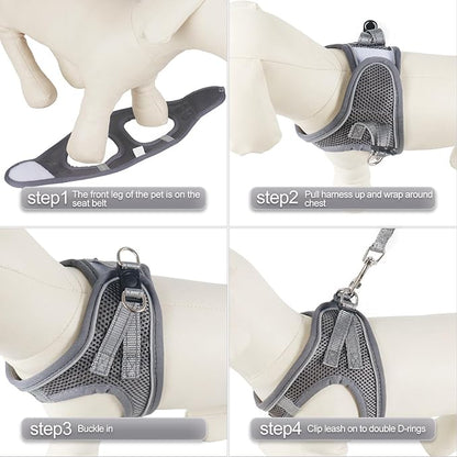 YIMEIS Dog Harness and Leash Set 1)