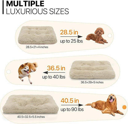 MoNiBloom 40.5"x32.5"x5.5" Dog Beds for Large Size Dogs Machine-Washable Long Plush Pet Beds Warming Cozy Soft Bed for Dogs and Cat