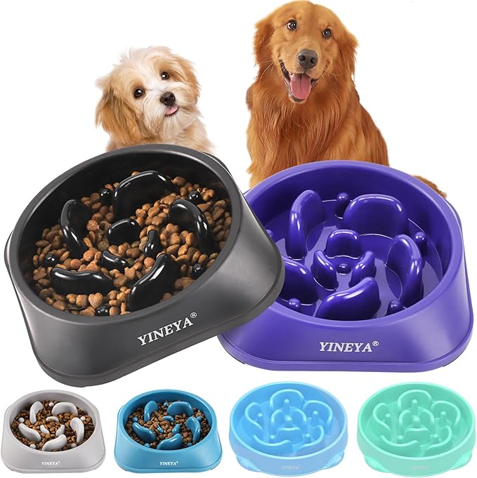 2Pcs Dog Puzzle Bowl Dog Feeder, Dog Puzzle Feeder, Dog Bowls Small Size Dog, Slow Feeder Dog Bowls Large Breed, Dog Slow Feeder Bowl, Dog Food Bowl Slow Feeder, Dog Bowl Slow Feeder