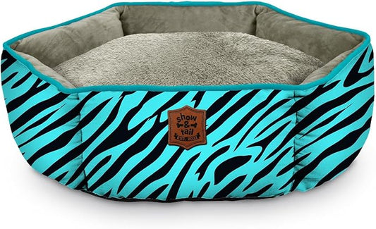 Show and Tail The Cushioned Comfy Dog Bed – Soft Fleececanvas Print Fluffy Dog Bed