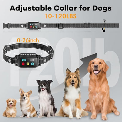 AI Dog Shock Collar 2 Dogs (10-120Lbs) 3300FT Dog IPX7 Waterproof