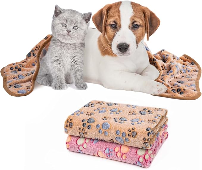 Dono 1 Pack 2 Dog Blankets Soft Fluffy