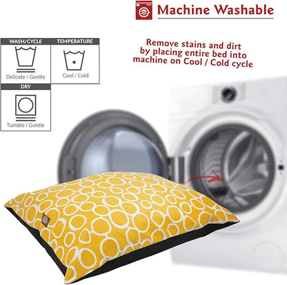 Majestic Pet Rectangle Large Dog Bed Washable – Non Slip Comfy Pet Bed – Dog Crate Bed Super Value Pillow Dog Bed – Dog Kennel Bed for Sleeping 46 x 35 Inch