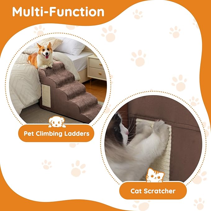 Pet stairs 5-Step Curved