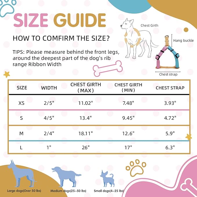 Tri-Color Dog Harness