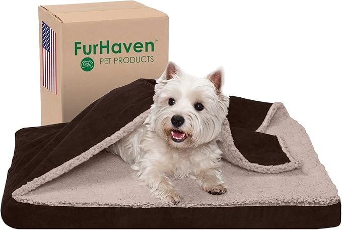 Furhaven Orthopedic Dog Bed for Medium/Small Dogs w/ Removable Washable Cover 35 lbs
