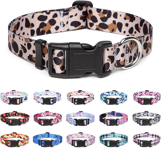 Adjustable Dog Collar with Patterns