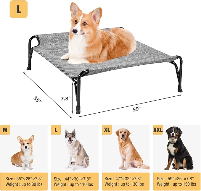 Veehoo Elevated Raised Dog Bed