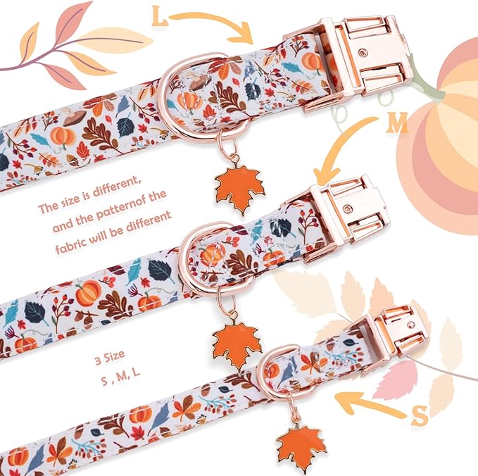 Faygarsle Bow Tie Halloween Fall Dog Collar