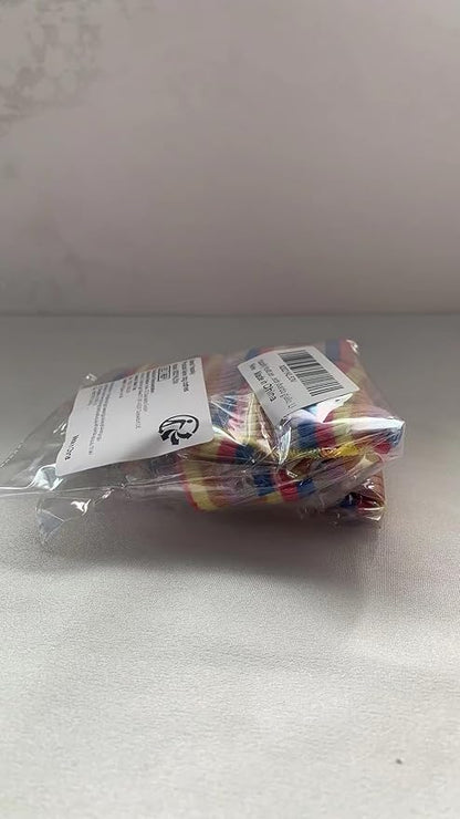 Small Medium Dog Clothes Rainbow Striped Dog Shirts Stretchable Long Sleeve Cat T-Shirt Pet Outfits for Chihuahua Yorkie Teddy (Yellow Edge