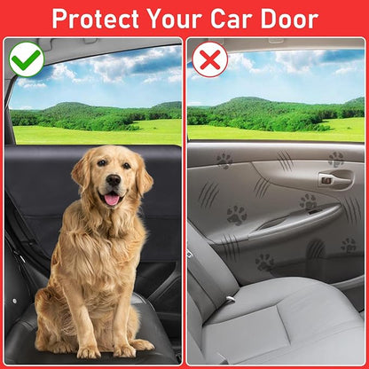 Pet Car Door Cover-ALLENLIFE Waterproof Polyester Protector for Back Seat Doors (2 Pack)