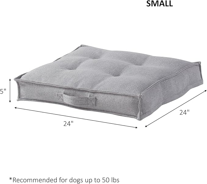 Happy Hounds Milo Square Tufted Pillow Dog Bed (24" x 24"), 24.0" 24.0" W 5.0" Th