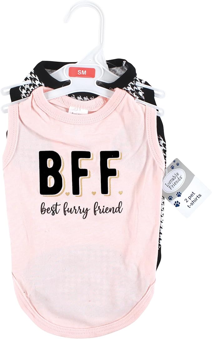 Luvable Friends Dog Pet Dog and Cats Cotton T-Shirts 2pk