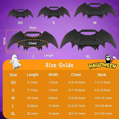 Rypet Dog Bat Costume - Halloween Pet Costume Bat Wings Cosplay Dog Costume Cat Costume for Party M