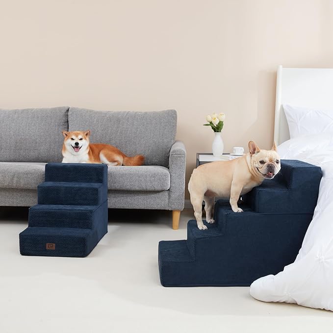 EHEYCIGA Dog Stairs for High Bed 22.5”H 5-Step Dog