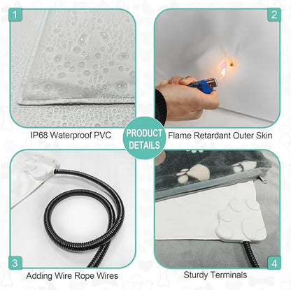Extra Large Dog Heating Pad 47x30 in Waterproof Pet Heating Pad