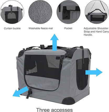 Large Cat Carrier 24"x16.5"x16.5" Portable Dog Crate