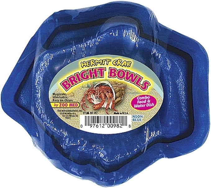 Zoo Med Hermit Crab Bright Bowl, Blue