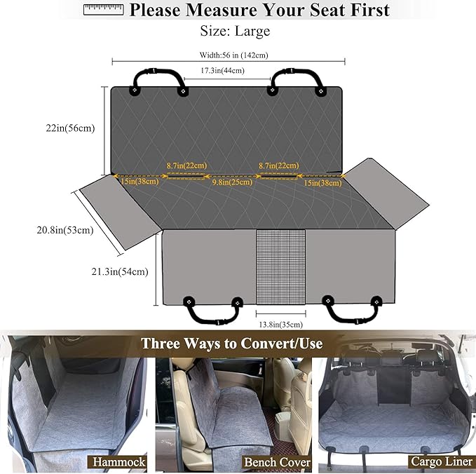 VIVAGLORY Dog Car Seat Covers